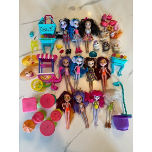Mattel Enchantimals Dolls‎ and Accessories Bulk Lot Dolls Animals Garden Shower